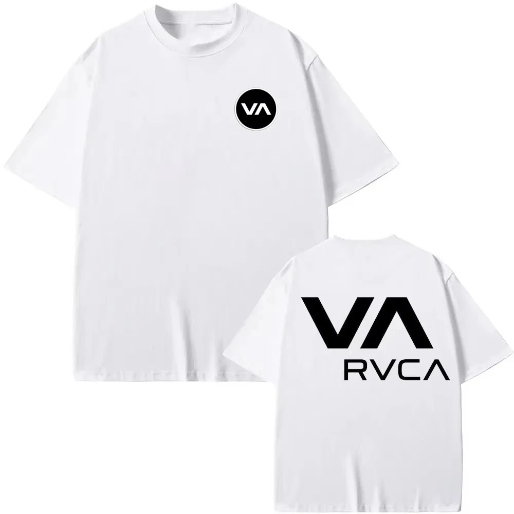 Streetwear Brand Clothing - RVCA เสื้อยืดสีดำเสื้อยืดฤดูร้อนผ้าฝ้ายเสื้อยืดฤดูร้อนแขนสั้นแฟชั่นผู้ชายผู้หญิงออกแบบแบรนด์เสื้อยืดเสื้อผ้าสตรีทแวร์ชั้นนำ