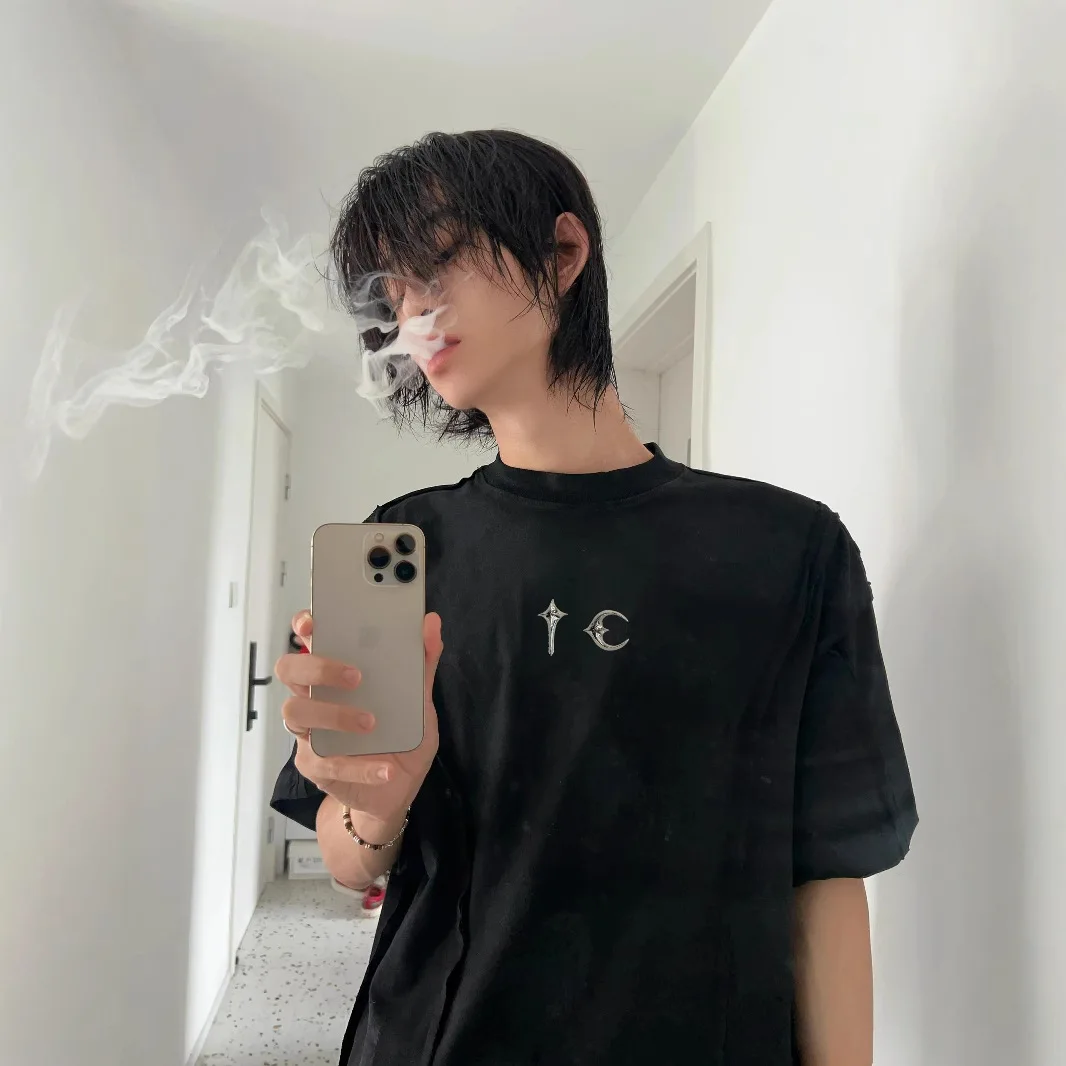 เสื้อยืดแขนสั้นโอเวอร์ไซส์ลำลอ - Streetwear Brand Vintage บทวิจารณ์และราคา