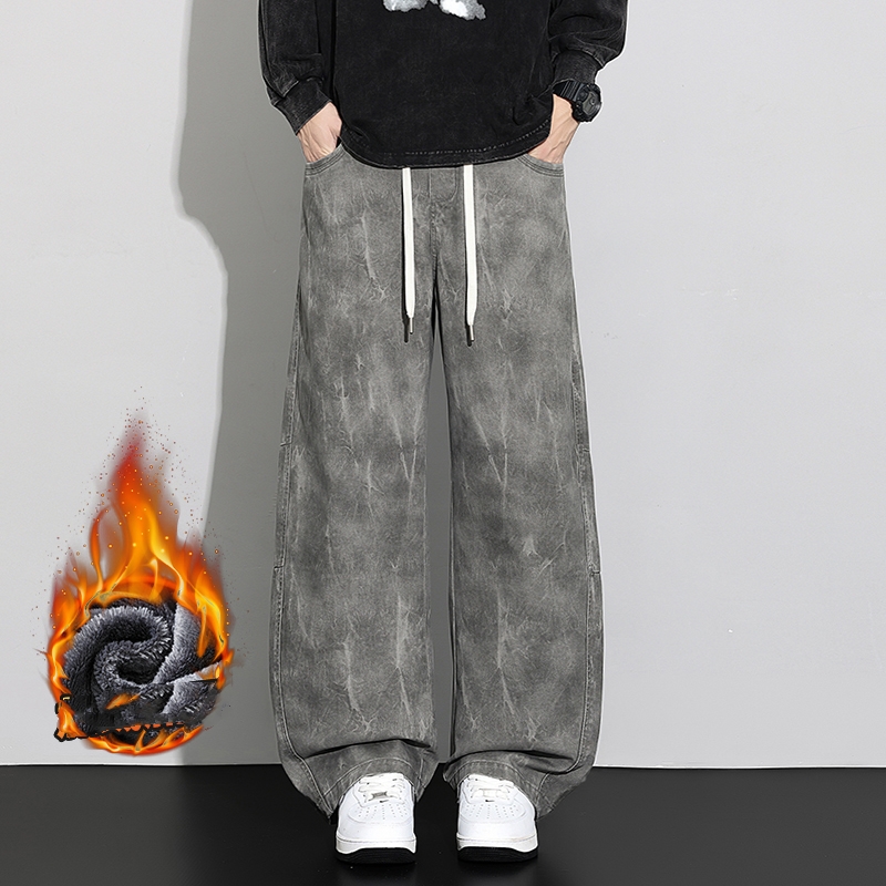 กางเกงขายาวผ้าฝ้ายทรงหลวมสำหรั - Streetwear Brand Vintage บทวิจารณ์และราคา