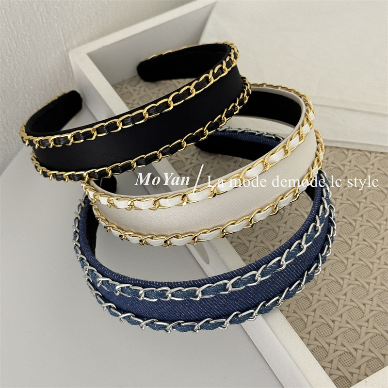 ที่คาดผมโลหะแบบคลาสสิกสไตล์ฝรั - Streetwear Brand Denim บทวิจารณ์และราคา