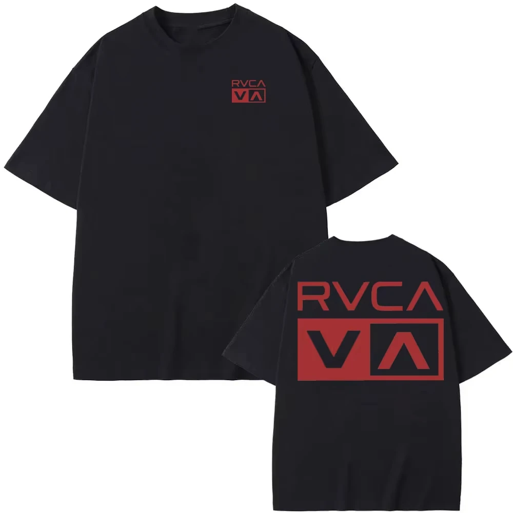RVCA เสื้อยืดสีดำเสื้อยืดฤดูร้ - Streetwear Brand Clothing บทวิจารณ์และราคา