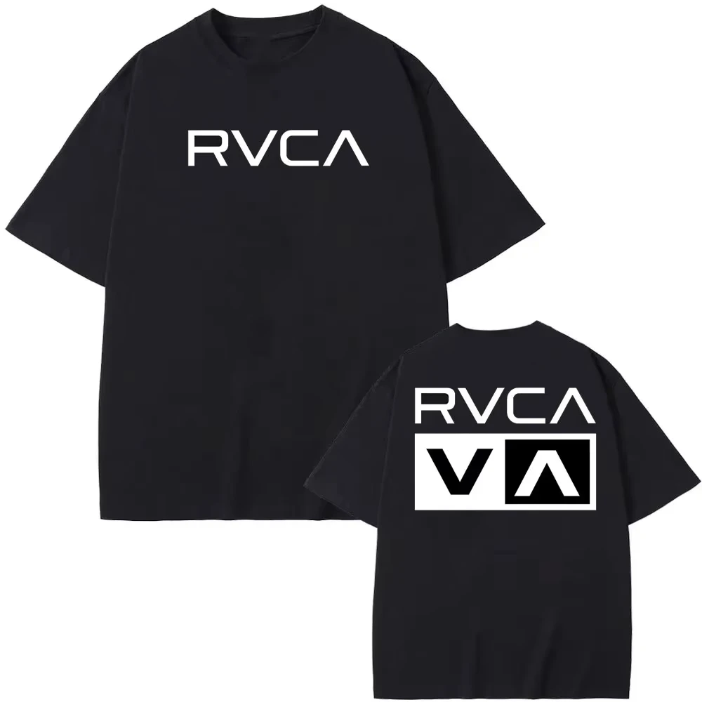 RVCA เสื้อยืดสีดำเสื้อยืดฤดูร้ - Streetwear Brand Clothing บทวิจารณ์และราคา