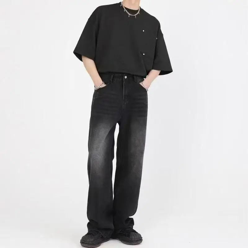 กางเกงยีนส์ขากว้างแฟชั่นเกาหลี - Streetwear Brand Denim บทวิจารณ์และราคา